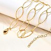 Ion Plating(IP) 304 Stainless Steel Horse Eye Link Chain Necklace for Men Women STAS-B039-02G-2