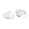 Transparent Glass Heart Cabochons GGLA-R021-25mm-3
