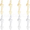 Unicraftale 8Pcs 201 Stainless Steel Links & 8Pcs 201 Stainless Steel Pendants STAS-UN0032-38-1