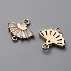 Brass Pave Clear Cubic Zirconia Connector Charms ZIRC-WH0001-04-1