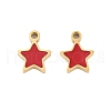 Ion Plating(IP) 304 Stainless Steel Enamel Charms STAS-Z078-24G-1