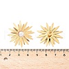 304 Stainless Steel ABS Imitation Pearl Stud Earrings EJEW-Z098-20G-5