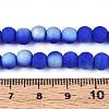 Frosted Opaque Glass Beads Strands GLAA-T032-P6mm-MBB11-4