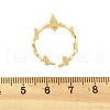 Flower Brass Cuff Rings for Women RJEW-B119-07G-5