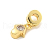 Brass Micro Pave Clear Cubic Zirconia Pendants KK-U007-02G-03-2