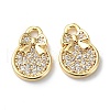 Rack Plating Brass Clear Cubic Zirconia Charms KK-B072-12G-2