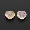 Two Tone Transparent Spray Painted Glass Beads GLAA-T022-24-C03-3