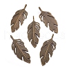 Tibetan Style Alloy Leaf Big Pendants PALLOY-A15448-AB-1