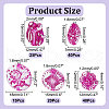 ARRICRAFT Fuchsia Transparent Acrylic Beads TACR-AR0001-28-2
