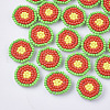 Glass Seed Beaded Cloth Patches FIND-S321-03H-1