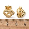 Valentine's Day Heart with Word Love Brass Micro Pave Clear Cubic Zirconia Stud Earrings EJEW-D305-22G-01-4