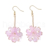 Acrylic Flower Dangle Earrings EJEW-TA00638-4