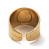 Ion Plating(IP) 304 Stainless Steel Open Cuff Ring Components STAS-M323-61G-3