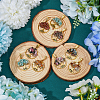 32Pcs 8 Colors Tibetan Style Alloy Pendants PALLOY-FH00018-4