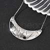 Brass Big Horn Pendant Box Chain Necklaces NJEW-L068-01P-3