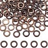 SUNNYCLUE 200Pcs Dyed Wood Jewelry Findings Coconut Linking Rings COCO-SC0001-02-1