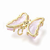 Brass Micro Pave Clear Cubic Zirconia Pendant ZIRC-P079-B02-11-2