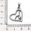 304 Stainless Steel Pendants STAS-Q343-10P-3