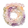 Natural Prehnite & Rose Quartz & Amethyst & Citrine Beads Strands G-L610-B14-01-3
