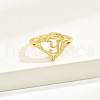 Brass Alphabet Adjustable Rings for Women WGC8F9D-25-1