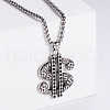 Stainless Steel Dollar Sign Pendant Necklaces for Men YU7813-1-1