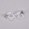 304 Stainless Steel and Plastic Clip-on Earring Findings STAS-G225-27P-1