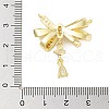 Rack Plating Brass Pave Clear Cubic Zirconia Connector Charms KK-A208-07G-3