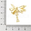 Rack Plating Brass Pave Clear Cubic Zirconia Connector Charms KK-A208-07G-3