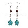 Synthetic Turquoise Dangle Earrings EJEW-JE02976-03-2