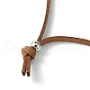 Brass Macrame Pouch Stone Holder Pendant Necklaces NJEW-JN04653-01-6