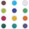 12 Colors Glass Seed Beads SEED-PH0007-03-1