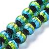 Handmade Silver Foil Lampwork Beads FOIL-K001-02B-8mm-1