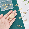 Unicraftale 12Pcs 12 Style 304 Stainless Steel Link Pendants STAS-UN0040-52-3