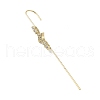 Brass Crystal Rhinestone Ear Wrap Crawler Hook Earrings for Women EJEW-C097-04G-02-2