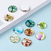 Tree of Life Printed Half Round/Dome Glass Cabochons GGLA-A002-16mm-GG-7