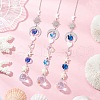 Glass Round & Octagonal Beads Hanging Suncatchers HJEW-JM03445-1