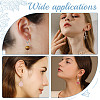 SUNNYCLUE 80Pcs 2 Colors 304 Stainless Steel Leverback Earring Findings STAS-SC0004-60-5