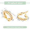   2Pcs 2 Colors 925 Sterling Silver Twister Clasps STER-PH0001-82-2