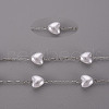 Handmade ABS Plastic Imitation Pearl Beaded Chains STAS-T052-39P-2