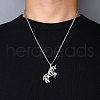 201 Stainless Steel Pendant Necklaces for Man NJEW-Q336-02D-P-3