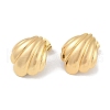 201 Stainless Steel Shell Shape Stud Earrings EJEW-I309-04G-1