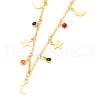 Brass Enamel Pendant Necklaces NJEW-JN03120-2