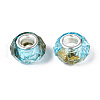 Transparent Resin Rondelle European Beads RESI-N044-01J-2