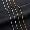 Stainless Steel Box Chain Necklace NJEW-YWC0001-02G-02-1
