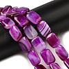 Natural Striped Agate/Banded Agate Beads Strands G-B137-B01-01H-2