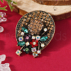 Christmas Theme Alloy Rhinestone Brooch Pin LK2414-20-1