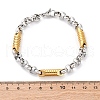 201 Stainless Steel Rolo Chain Bracelets BJEW-B078-169GP-3