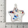 Independence Day Transparent Resin Pendants RESI-U007-01A-3
