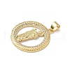Brass Micro Pave Cubic Zirconia Pendants KK-Q068-40C-G-2