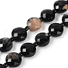 Natural Black Tourmaline Beads Strands G-B094-A12-01-2